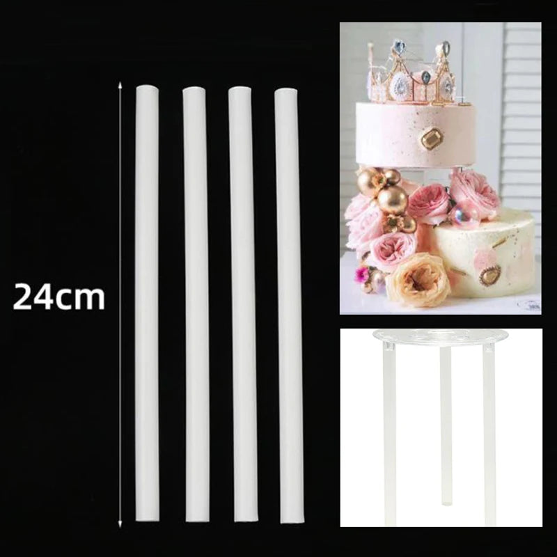 Suspended Cake Dowels White Plastic Support Rods Round Straws Qme