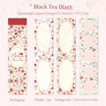 Pastoral Floral Long Sticky Notes,Tearable Afternoon Flower Field Memo Pads,Vintage Floral Background Paper for Journal Collage Qme A