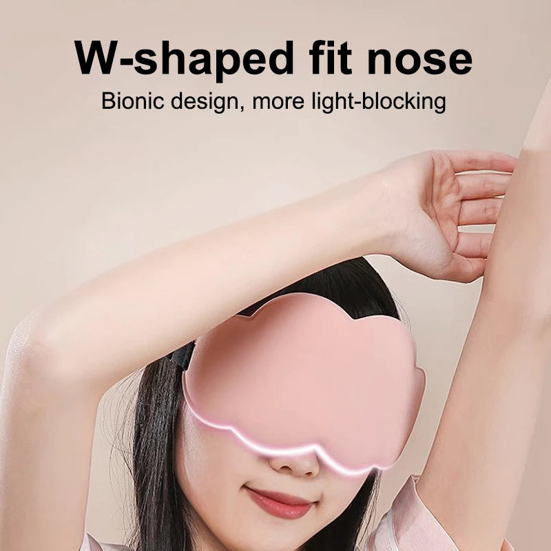 3D Memory Foam Sleeping Mask Light-blocking Eye Shade Nighttime Use Qme