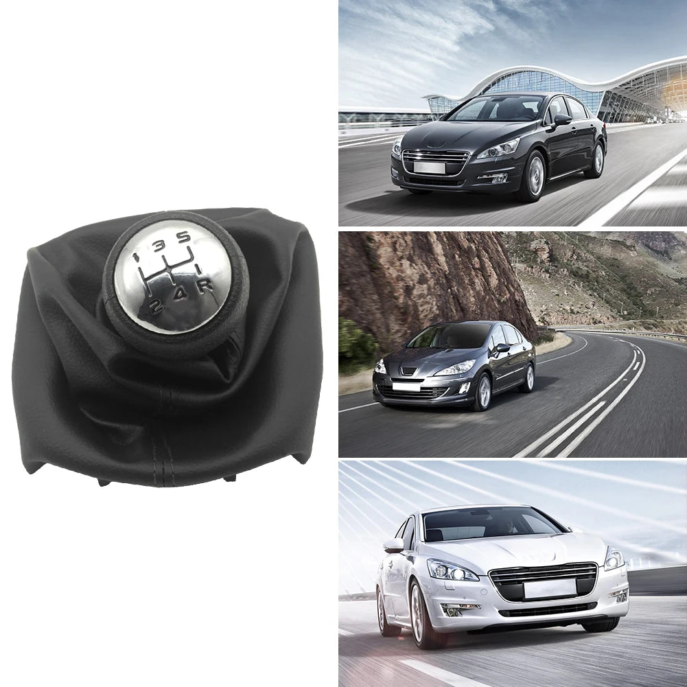 Gear Shift Knob Shifter 5 Speed Stick Lever Collar Cover Excellent ABS Plastics Prolonged for Citroen C3 C4 C5 Qme