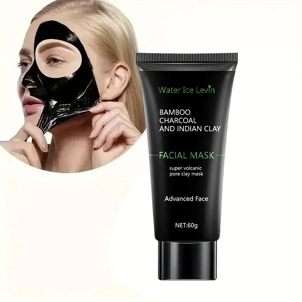 Bamboo Charcoal Black Mask, Deeply Moisturizing, Deep Cleansing and Oil Control, Absorbs Dirt, Bids Farewell to Rough Skin, Makes Skin More Delicate, Anti-Stretch Mask, Suitable for Both Men and Women Qme