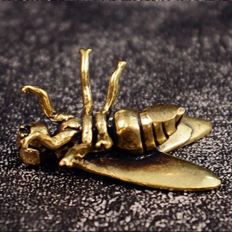Miniature Statue Metal Insects Animal Figurine Mini Brass Fly Insect Qme