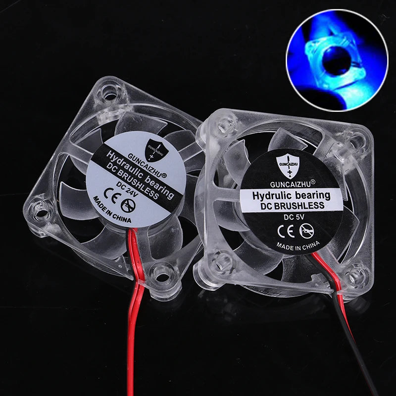 4010 DC 5v 12v 24v Cooling Fan LED Iight Emitting Hydraulic Bearing Qme