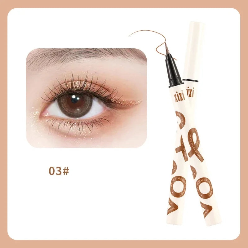 Liquid Aurora Blue Shiny Eye Liner Pen Glitter Phosphorescence Pigment Waterproof Shimmer Sparkling Eyeliners Diamond Eye Makeup Qme 03