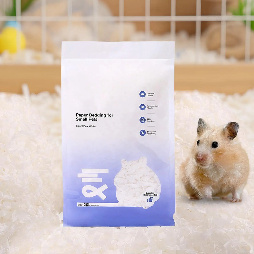 Small Animal Bedding Hamster Paper Cotton Bedding Odor Control Water Absorption Cage Decoration Rabbits Supplies for Outdoor Qme