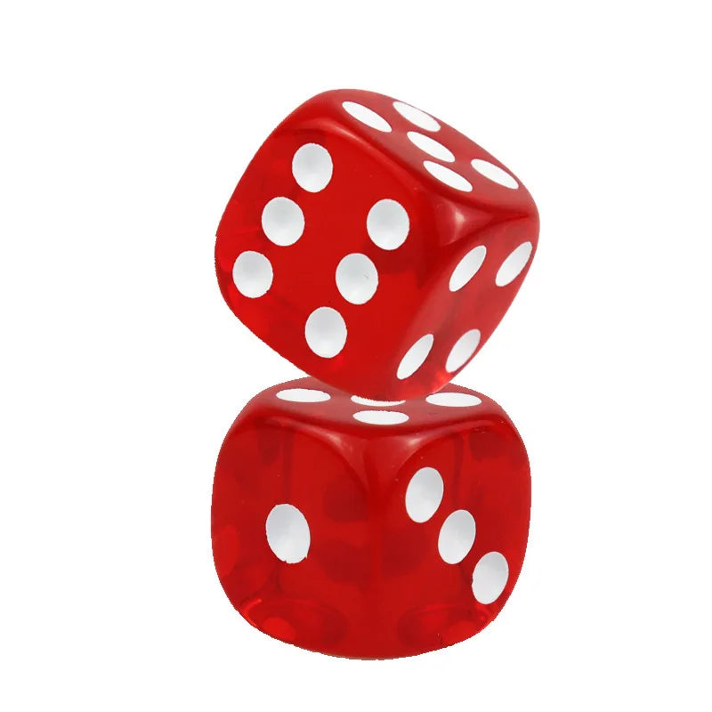 Boxed 9 pieces, 14mm in size, transparent boxed dice, throwing dice, sieve for dice Qme