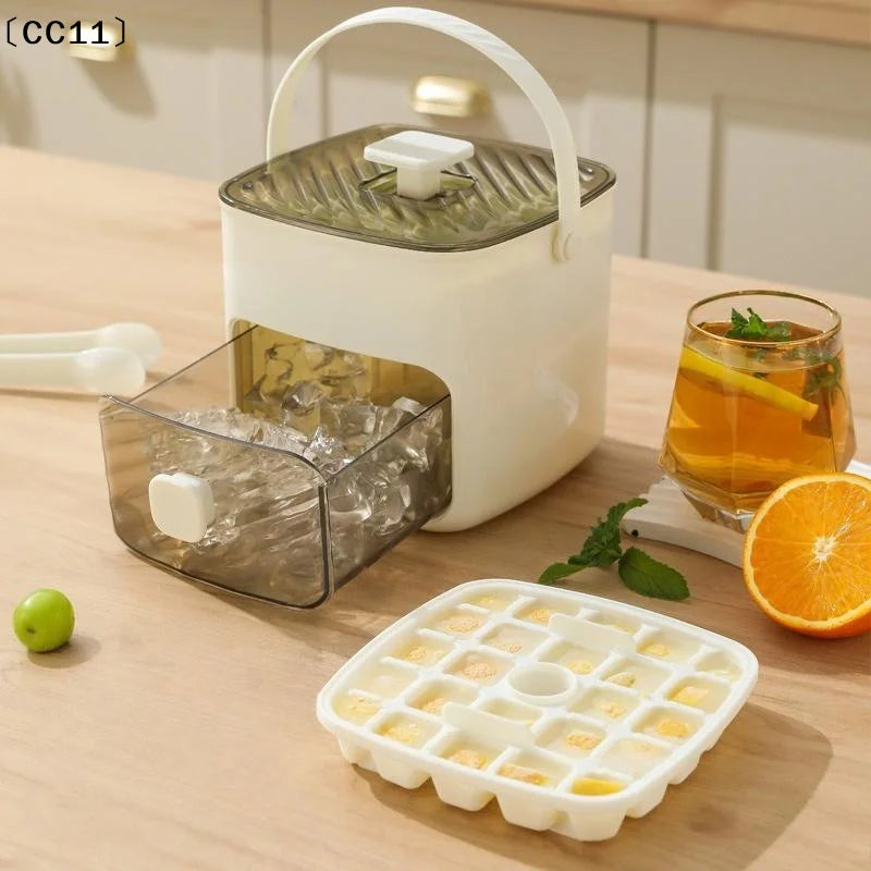 48 Grid Ice Cube Mold Double Layer Reusable Refrigerator Maker Qme