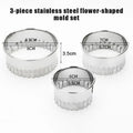Stainless Steel Round Biscuit Mold Dumpling Skin Cutter DIY Pastry Qme B