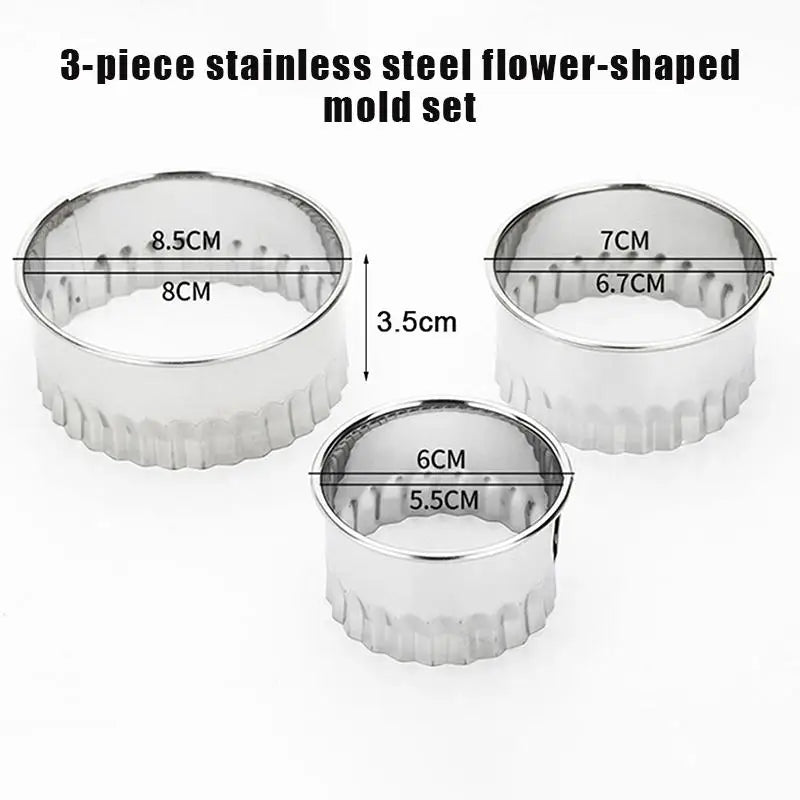 Stainless Steel Round Biscuit Mold Dumpling Skin Cutter DIY Pastry Qme B