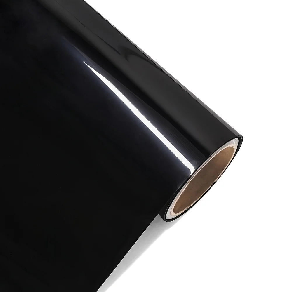 Smooth black car film, thin sheet adhesive film with bubble-free air release stickers, suitable for outdoor decoration of cars Qme