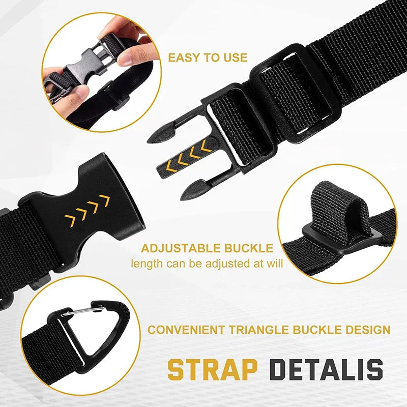 Black Adjustable Extension Cord Organizer 3-Axis Buckle Heavy-duty Qme