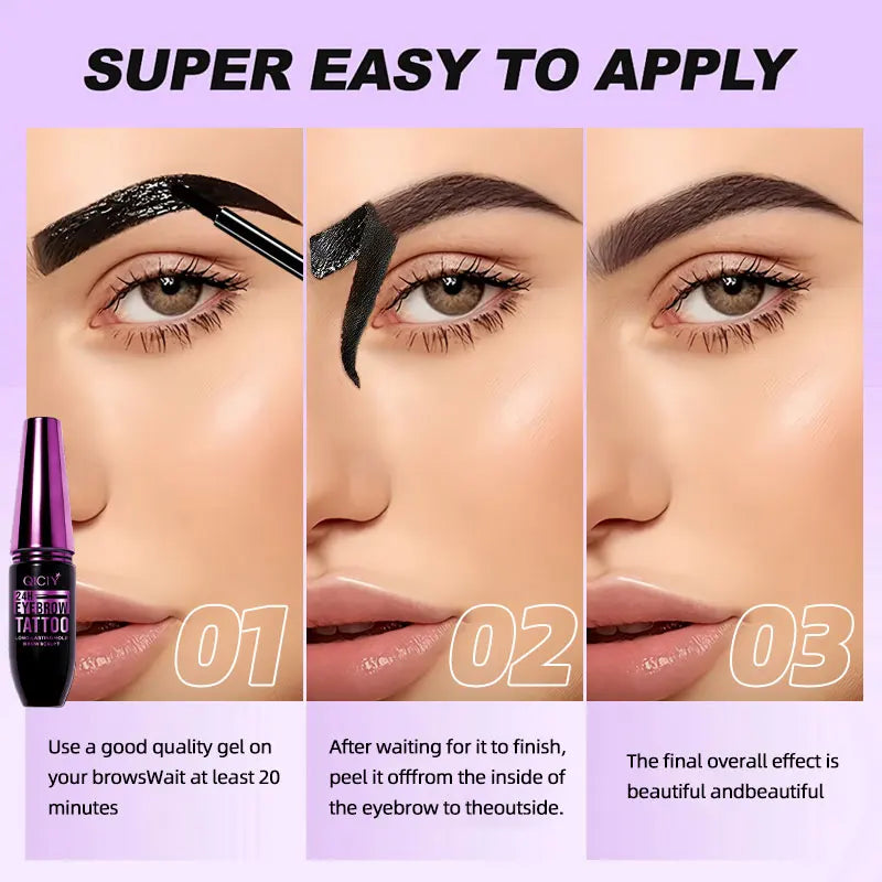 Tear Off Dye Eyebrow Cream Waterproof Sweat Proof Long-lasting Fixing Qme