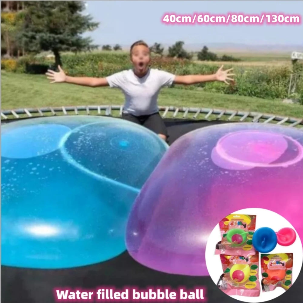 Water Filled Transparent Bubble Balls Children's Birthday Party Fun Games Outdoor Soft Balloons Summer Pool Party Bouncy Ball Qme