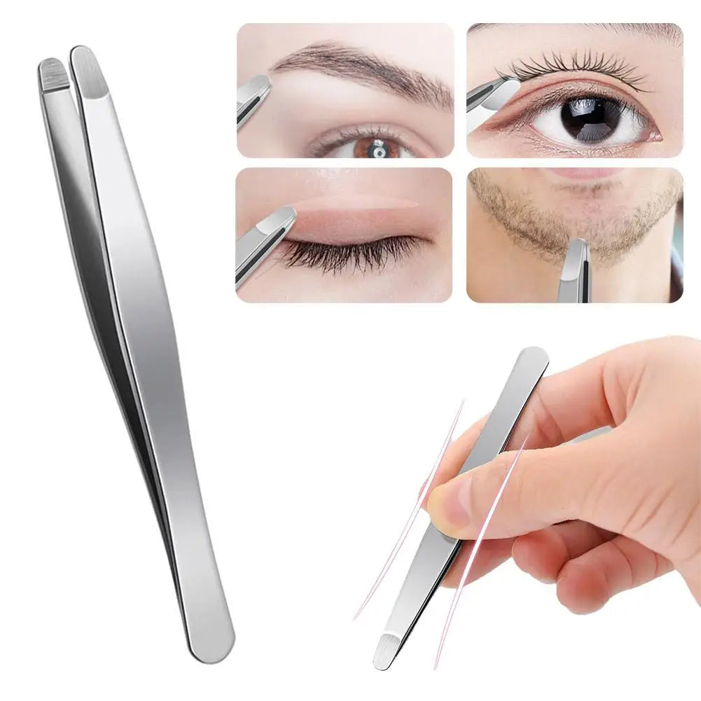 Eyebrow Hair Tweezers Clippers Grooming Scissor Men Women Stainless Qme