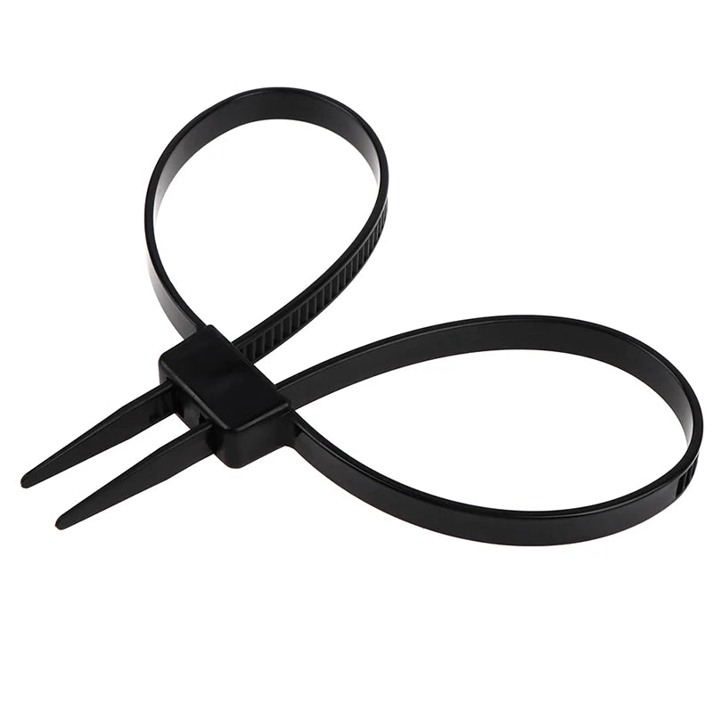 Plastic Police Handcuffs Double Flex Cuff Zip Tie Nylon Cable Ties Qme Black