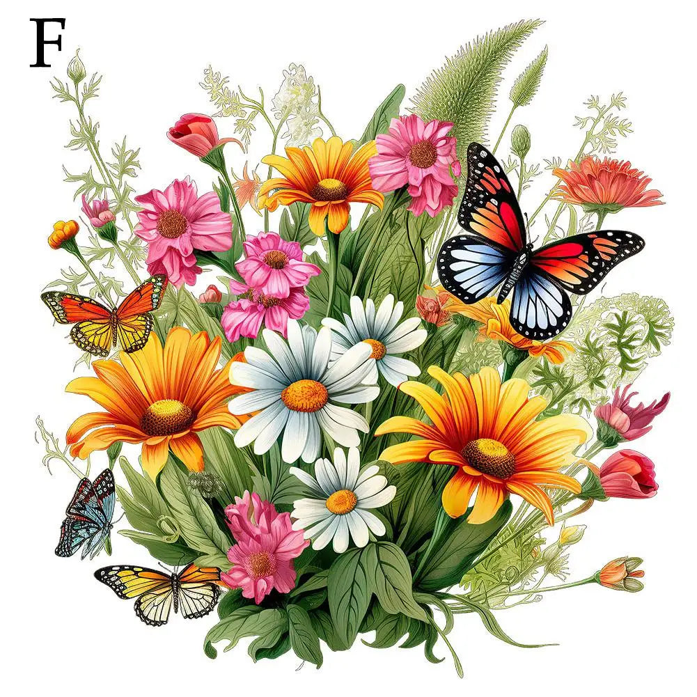 Wall Stickers Butterfly Flower Removable Wall Decal Self Adhesive Toilet Bathroom Refrigerator Sticker Living Room Bedroom Decor Qme F