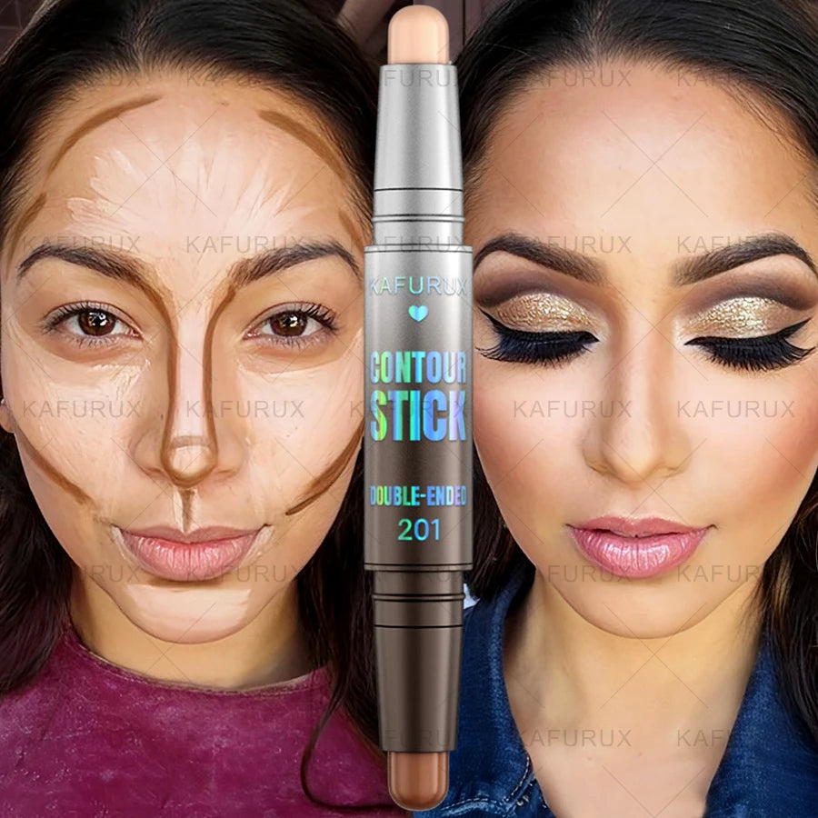 Dual-ended Contour Stick Facial Foundation Concealer Long-lasting Qme