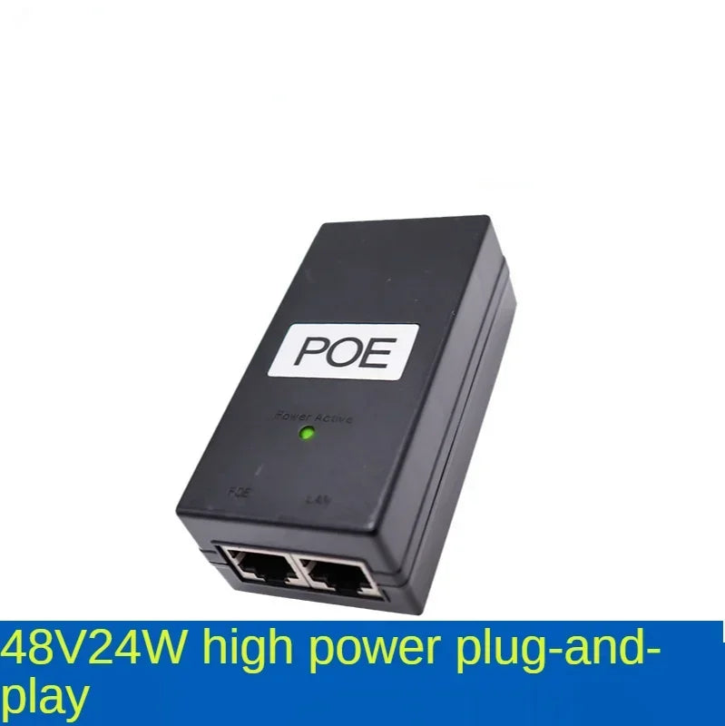 POE Power Supply DC Adapter 24V 0.5A 24W Desktop POE Power Injector Ethernet Adapter Surveillance CCTV AC/DC Adapter Accessories Qme