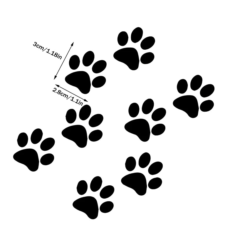 DIY Cute Cat Paw Bike E-bike Frame Reflective Stickers Bicycle Body Qme