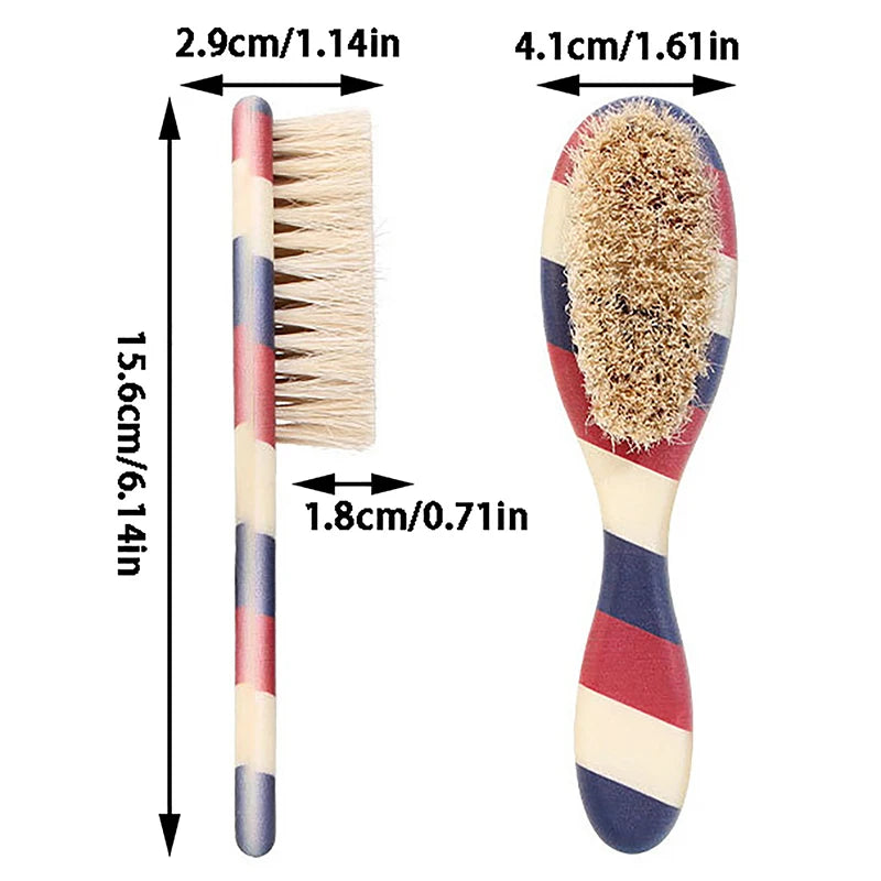 Wild Boar Bristles Material Dual-purpose Beard Brush Shaving Barber Qme