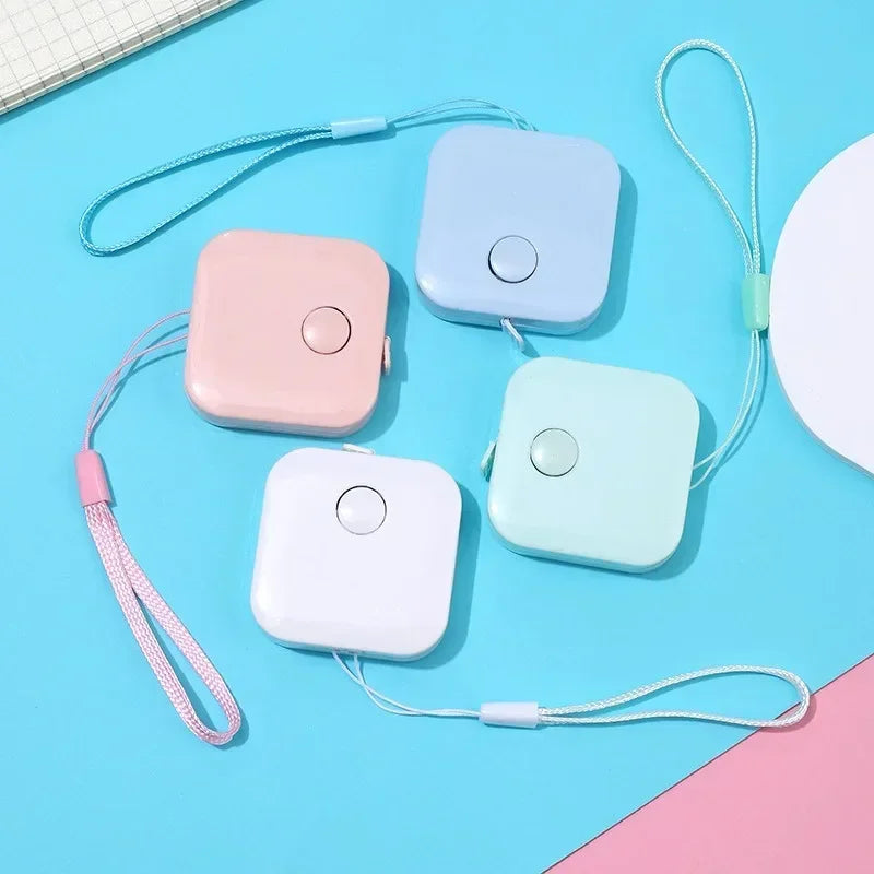1.5m Mini Tape Measures Metric Imperial Macaron Ruler Children Height Ruler with Keychain Gift Tape Measure Compact Carry Around Qme
