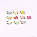 10pcs 3x2cm 3-Flower Cluster Embroidered Appliques, Handmade sewing decoration for DIY Clothes Hair Accessories No Glue cp4363 Qme 3x2cm-mix