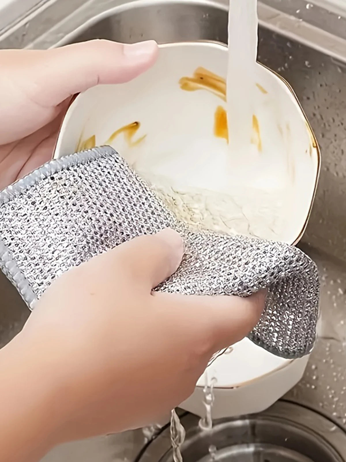 20 household kitchen silver wire cloths and kitchen steel wire cloths Qme Light Grey