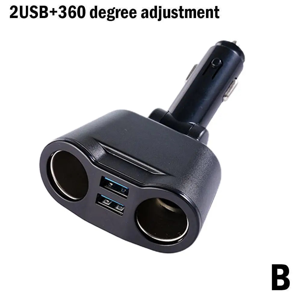 Car Cigarette Lighter PD USB Charger QC3 0 Dual Socket Splitter Qme B