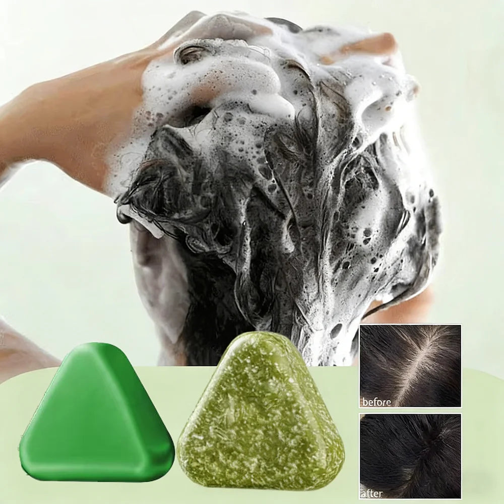 Natural Herbal Shampoo Soap Usman Grass Handmade Hair Nourishing Oil Qme