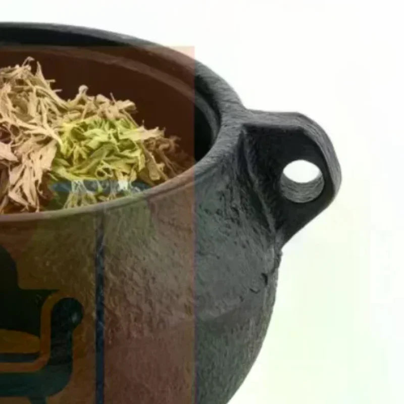 Mini Cast Iron Sandalwood Incense Holder Sage Smudge Pot Burner Home Decor Suitable For Meditation Yoga Halloween Qme