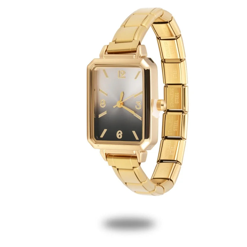 Highquality Various Square Stainless Steel Women Men Watch Bracelet