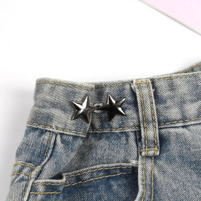 1 Pair Fashion Lazy Person Adjustable Seamless Invisible Waist Buckle Qme B