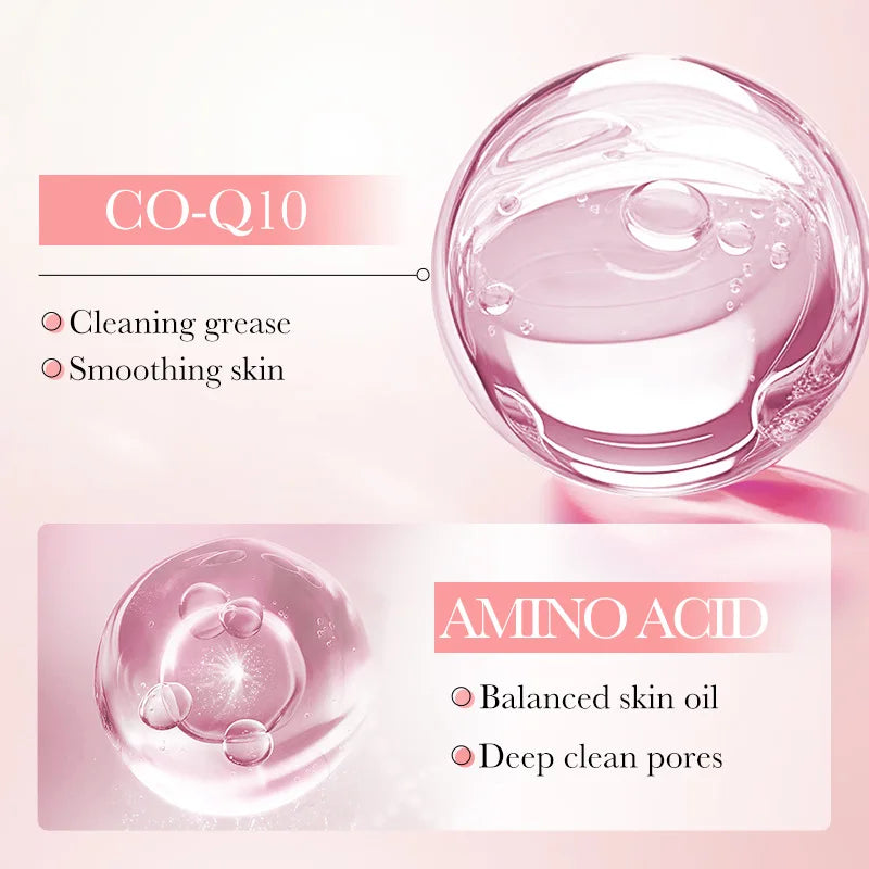 Facial Cleanser Oil Control Shrink Pores Face Wash Foam Face Massasge Facial Hydrating Moisturizing Skin Products Mossee Clean Qme