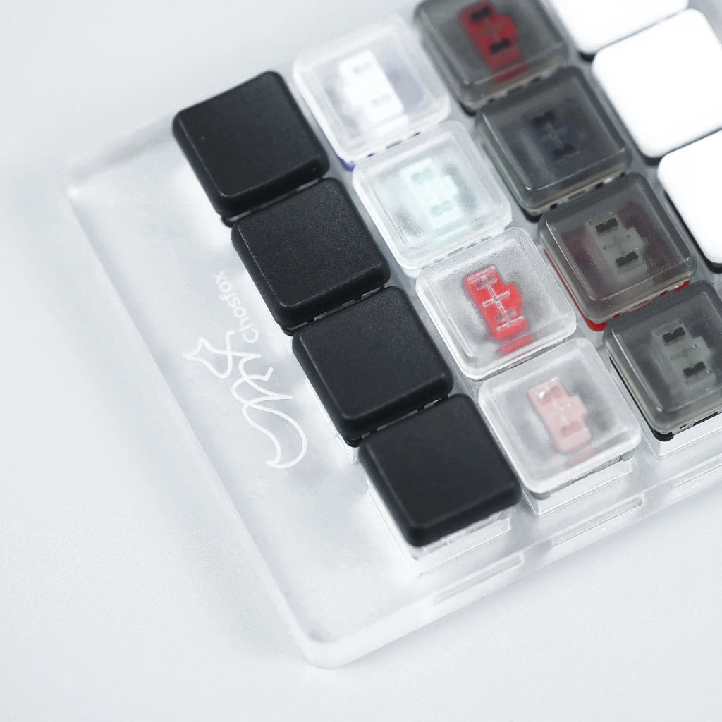 Acrylic 16-key Switch Tester Kailh Low Profile Choc Switch Linear/Tactile/Clicky/Silent Switches (Subject to the Actual Product) Qme