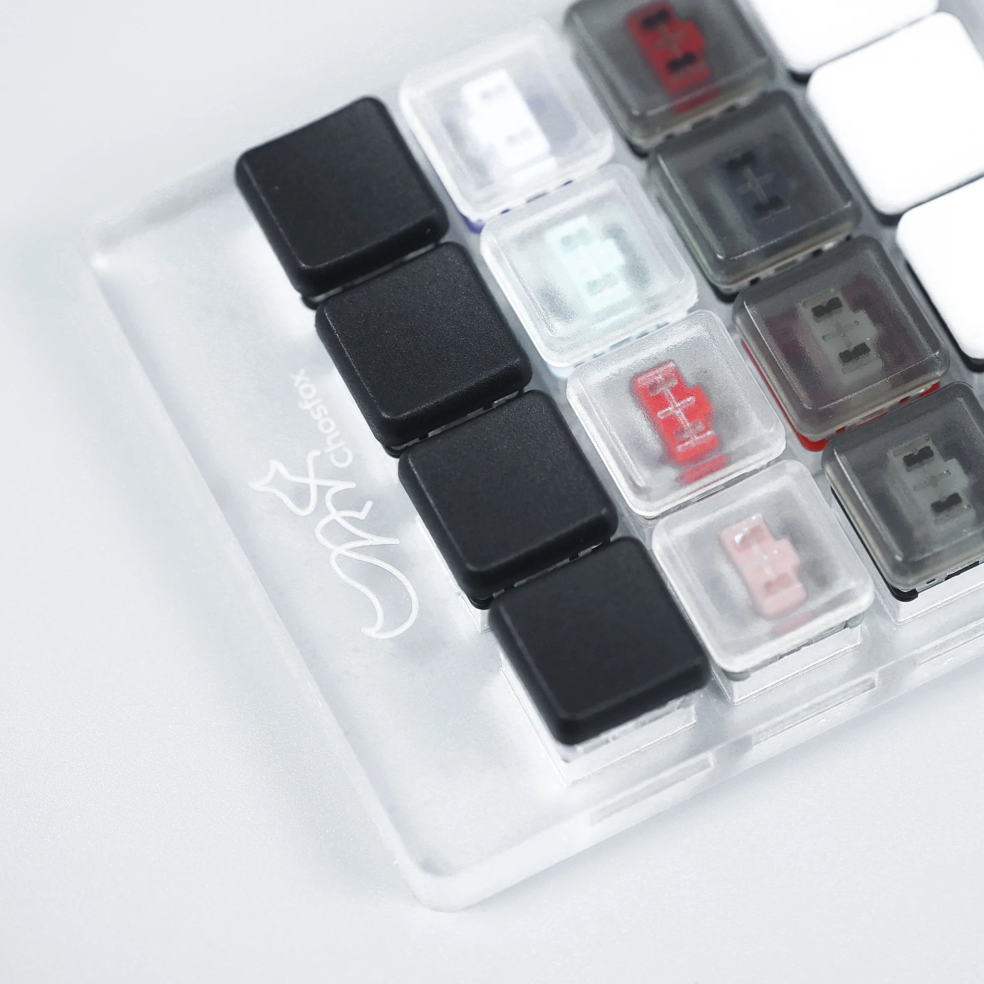 Acrylic 16-key Switch Tester Kailh Low Profile Choc Switch Linear/Tactile/Clicky/Silent Switches (Subject to the Actual Product) Qme