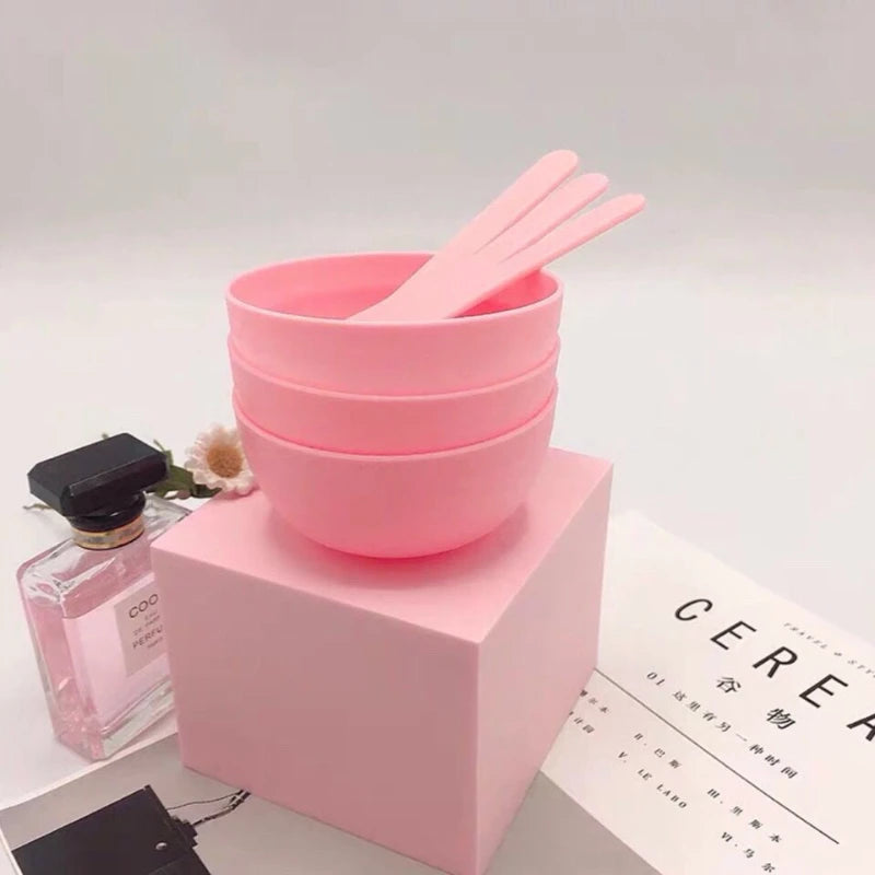Small DIY Face Masks Mud Bowl Spoon Portable Beauty Tools Homemade Qme