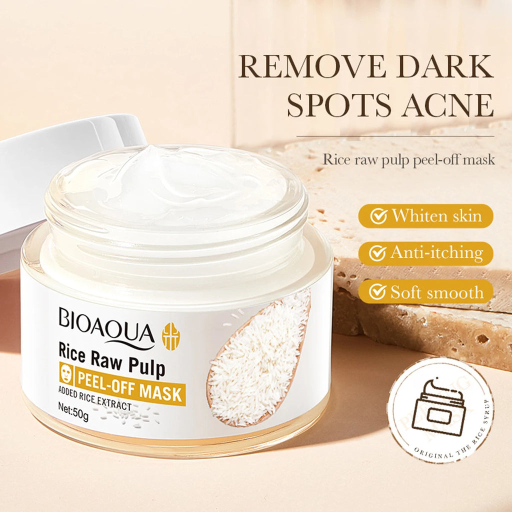 Rice Pulp Peel-off Mask Absorbs Removes Blackheads Whiteheads Qme