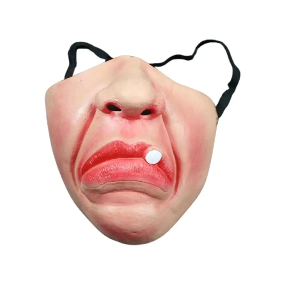 Latex Half Face Masks Humorous Elastic Band Horrible Scary Cosplay Qme C