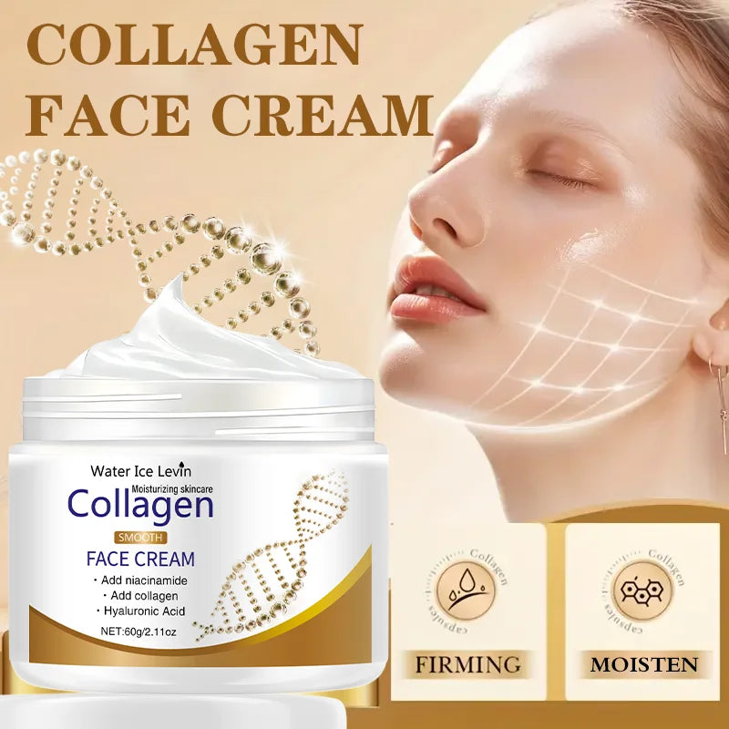 Collagen Day & Night Moisturizer - Hydrating and Firming with Shea Butter, Niacinamide, and Vitamin E - Alcohol-Free Cream Suitable for All Skin Types Qme