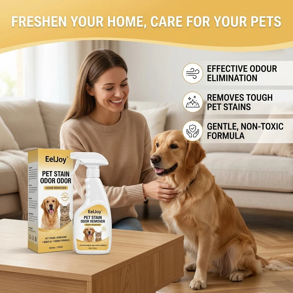 Pet Stain & Odour Remover Spray Removing Urinary Scale Eliminating Odors Reducing Bacteria Long Lasting Freshness Pet Deodorizer Qme