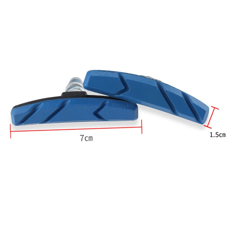 1Pair Bike Brake Pads V-brake Rubber Road Holder Shoes Blocks Rim Qme
