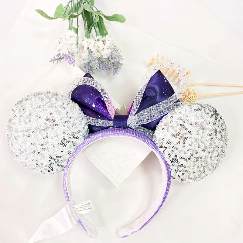 Mickey Mouse Ears Headbands Space Mountain Princess Party Decoration Cosplay Hair Accessories Hairband for girl Women Adult Qme