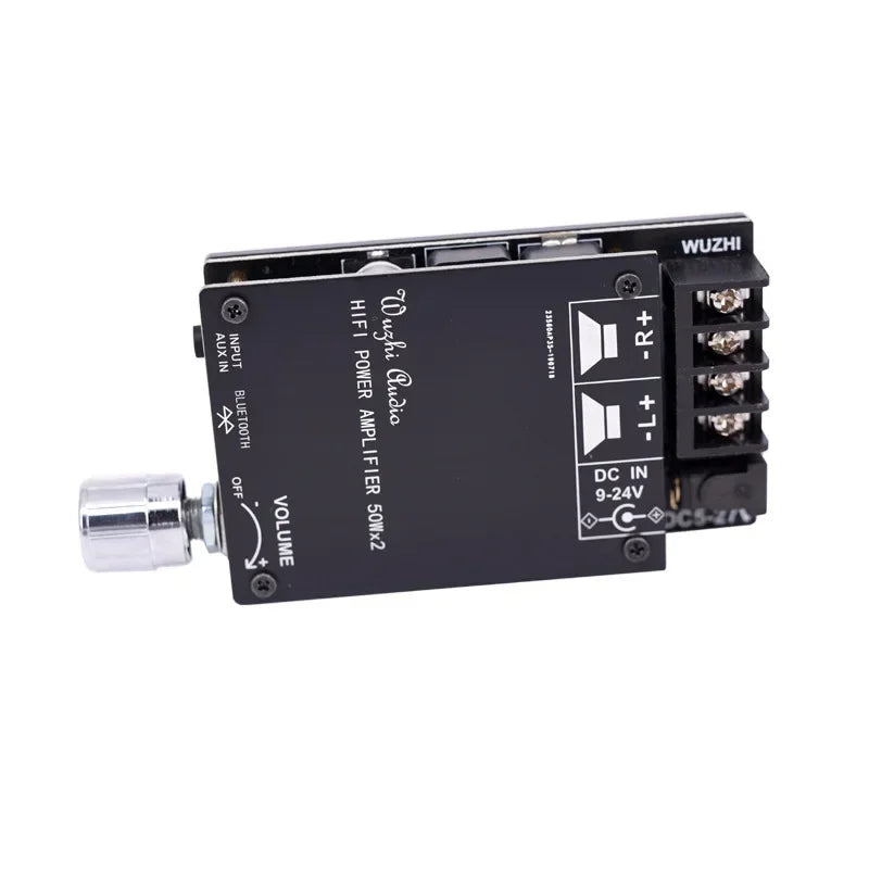 2x50W TPA3116 AUX+ Bluetooth 5.0 HIFI High Power Digital Amplifier Stereo Board AMP Amplificador Home Theater-with Shell Qme