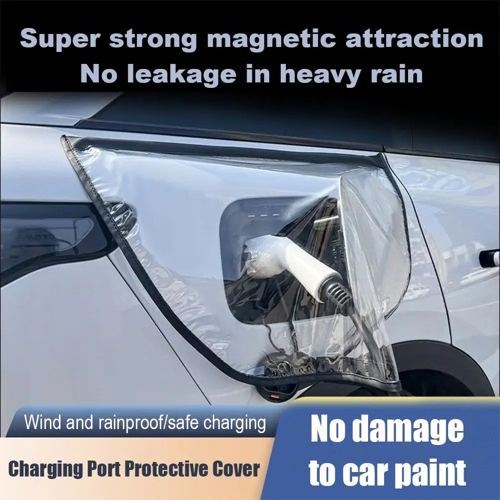 Electric Vehicle Charger Port Cover Outdoor Rainproof Protection Dustproof Covers Car Accessories for Tesla Model 3 Y SUV Qme
