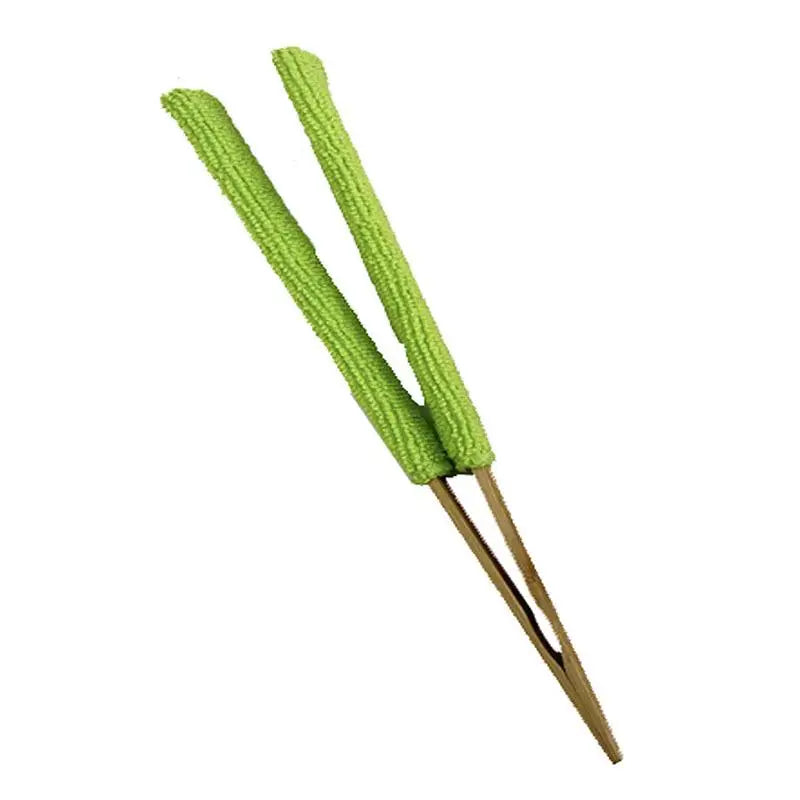 1PCS Leaf Cleaning Tongs Handheld Green Plant Cleaning Brush Bamboo Handle Durable Design For Efficient Leaf Removal Gardening Qme A5