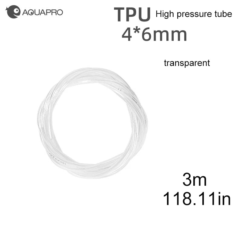 AQUAPRO High Pressure Air Hose CO2 Pipe Carbon Dioxide Tube Aquascape Fish Tank Aquarium Oxygen Pump Hose Accessories Akvarium Qme TPU Transparent