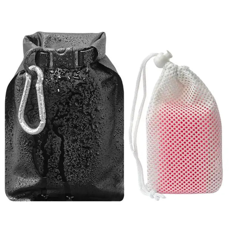 Quick Dry Soap Bag Standard Fold Up Toiletry Case Portable Bar Qme
