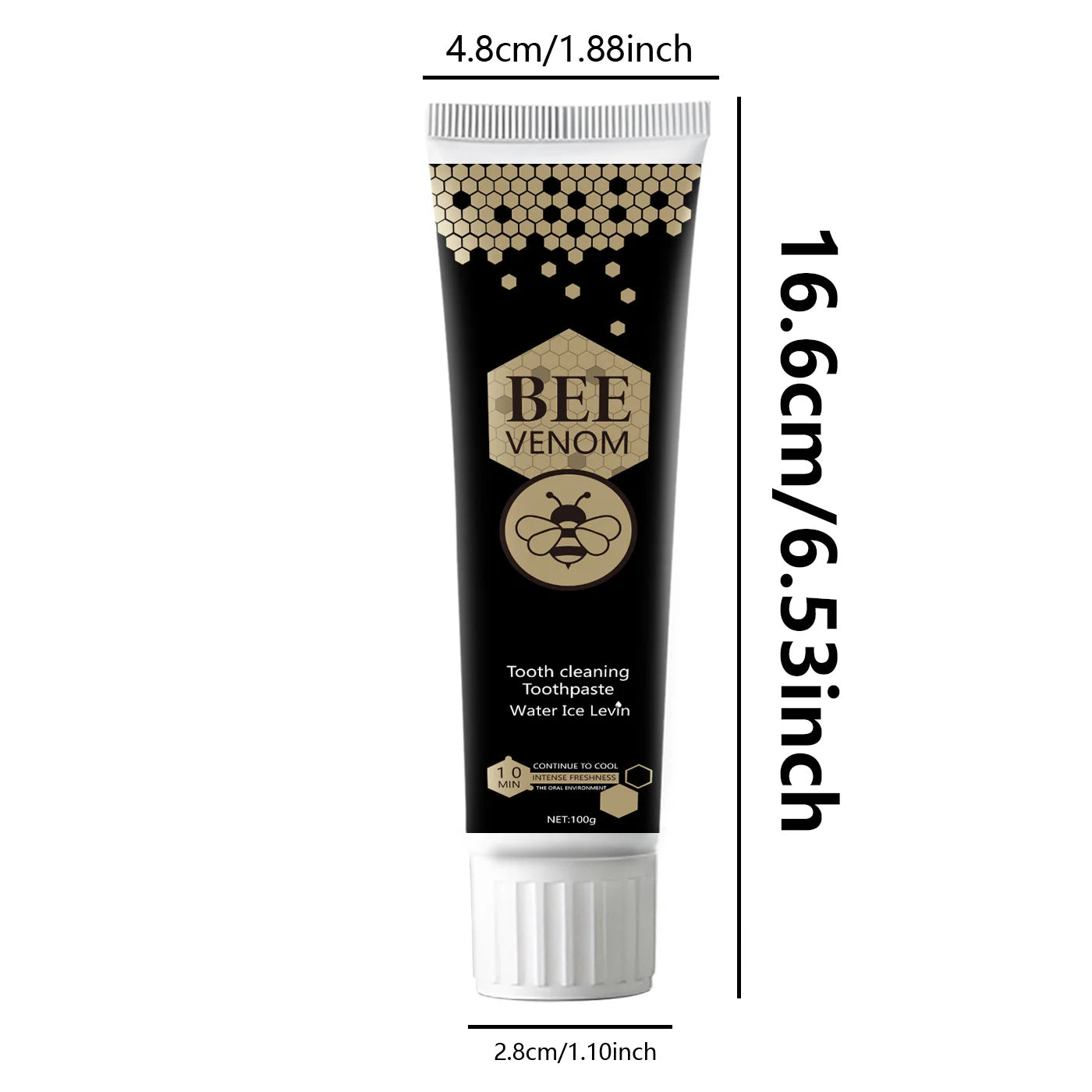 Bee Venom Mint Care Deep Cleansing Toothpaste: Freshens Breath, Gentle Foam, Bee Venom Extract Helps Promote Healthy Teeth - 100g Tube Qme
