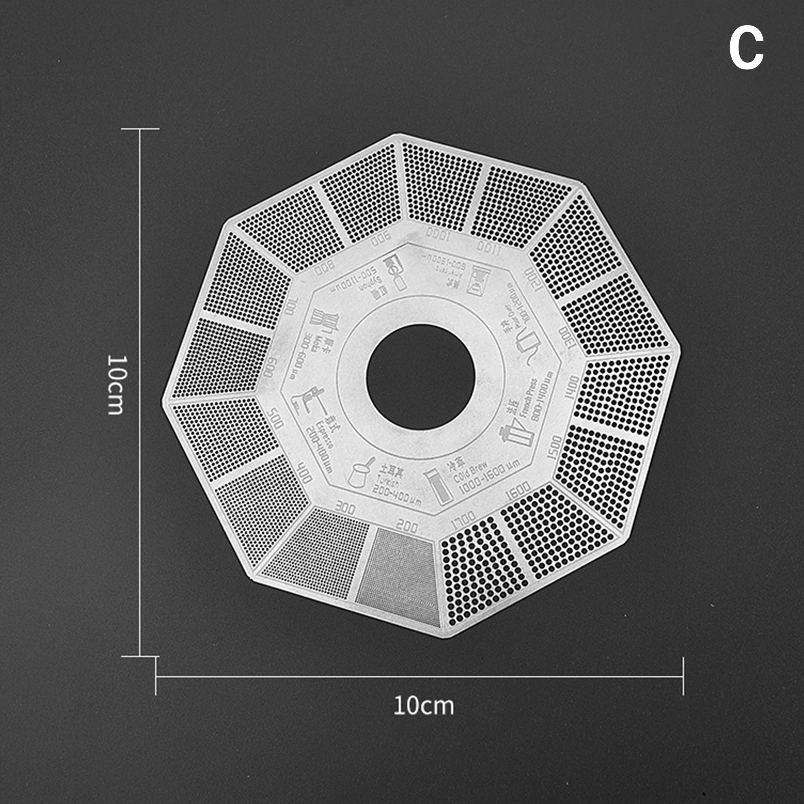 Coffee Powder Grinding Thickness Reference Comparison Card Grinder Grinding Powder Thickness Comparison Scale Coffee Accessories Qme C