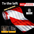 High Visibility Twill Reflective Tapes PET Material 10cmX1/3/5/10M Safety Warning Tapes Waterproof Self-adhesive For Cars DIY Qme RED WHITE-L 10M 10CM